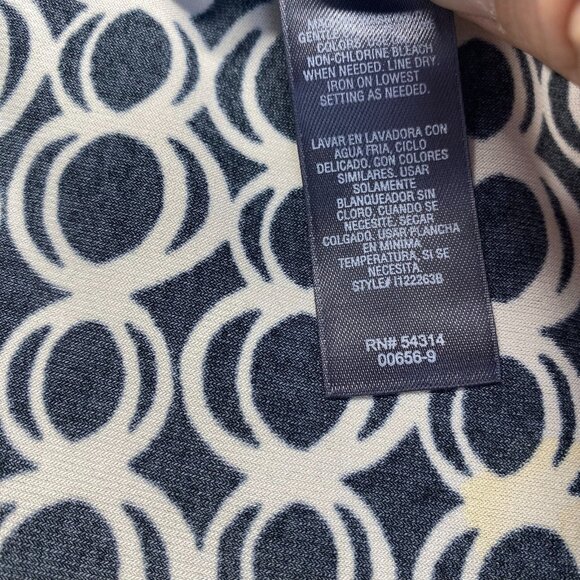 Bisou Bisou by Michele Bohbot Geometric Wrap Dress 3/4 Sleeve Women's Size 14 - Picture 7 of 10